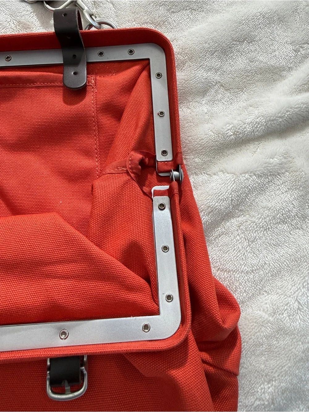 Line of Trade Large Canvas Weekender Bag Orange Travel Duffel Doctor Frame 20